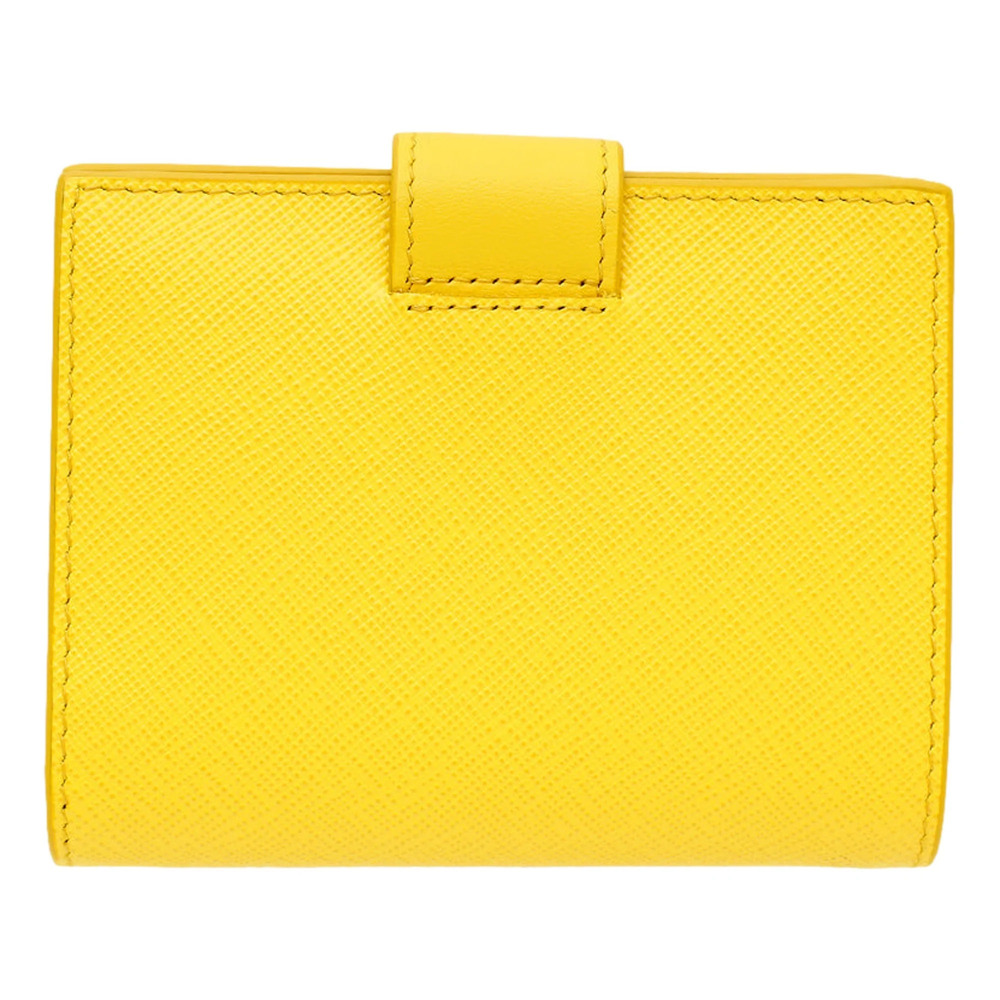 Prada Saffiano Leather Snap Bifold Wallet Sole